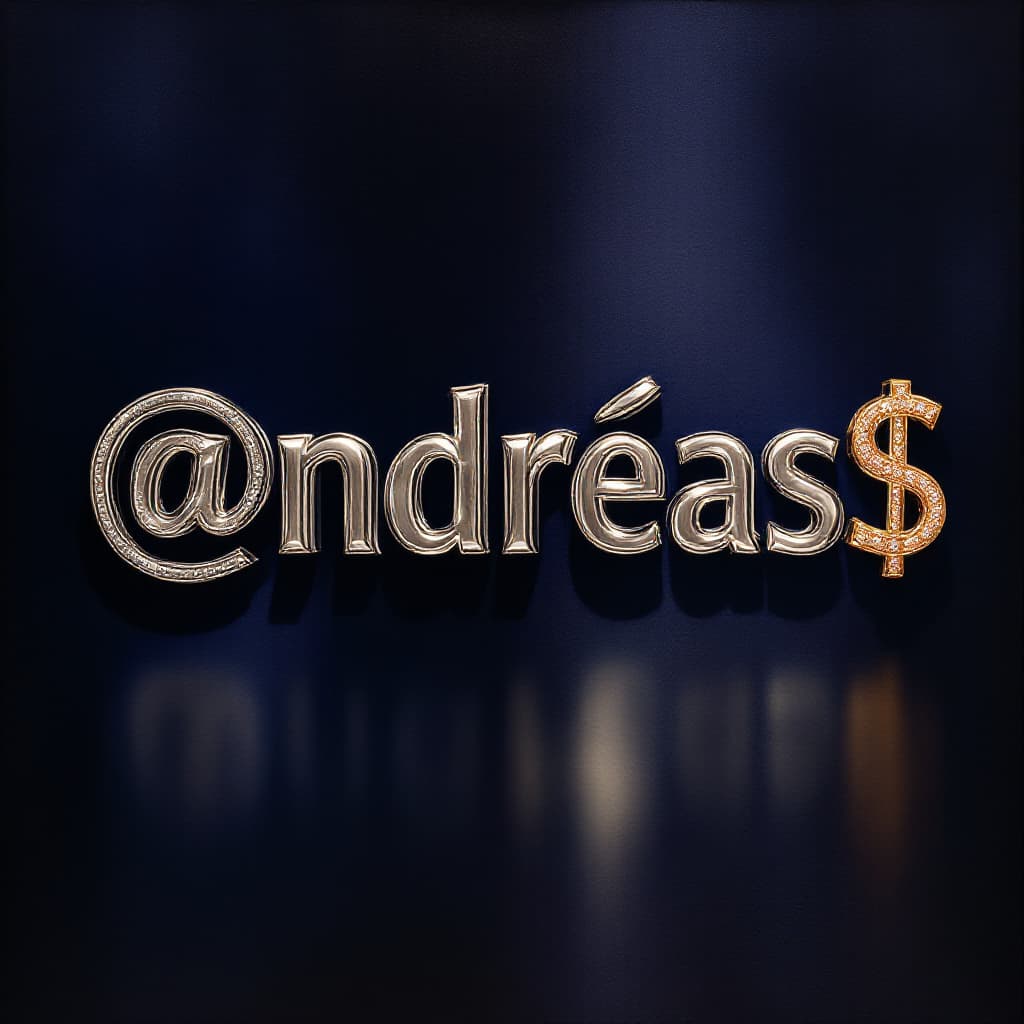 AI generated: A hyperrealistic oil painting depicting a sequence of silver metallic characters forming the acronym...