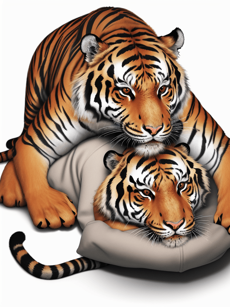 AI generated: High resolution Tiger and Skull Illustration with Japanese Style Art Background