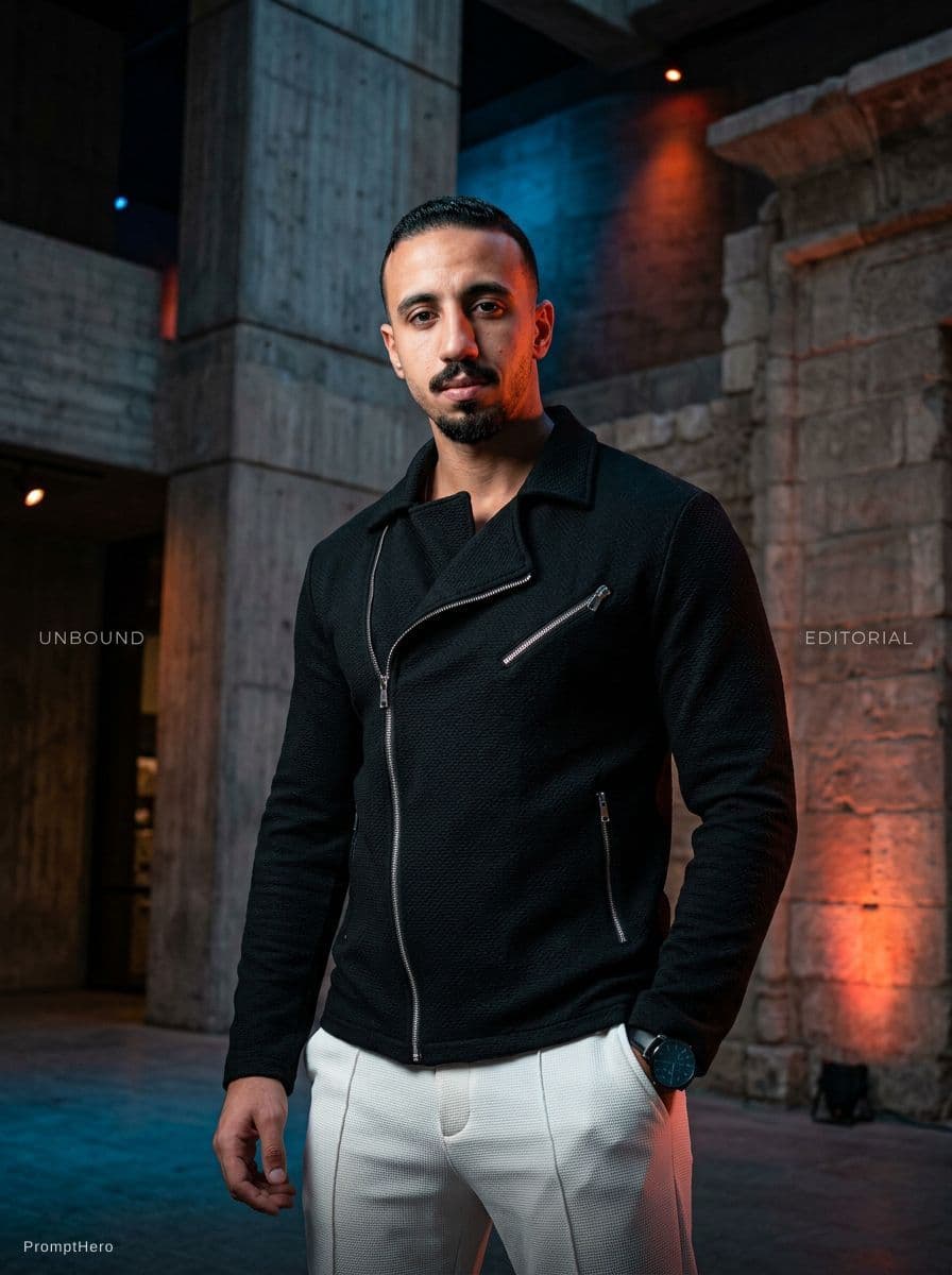 AI generated: fashion editorial photograph, man, shot on a Canon EOS 5D Mark IV --chaos 75 --ar 1:2 --profile rsy6...