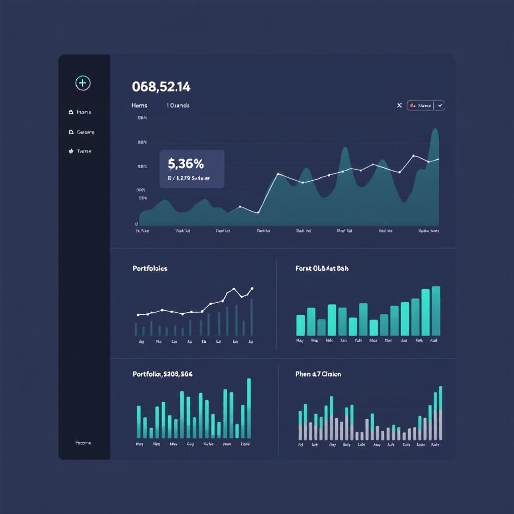 AI generated: Graphs and charts showing portfolio performance.