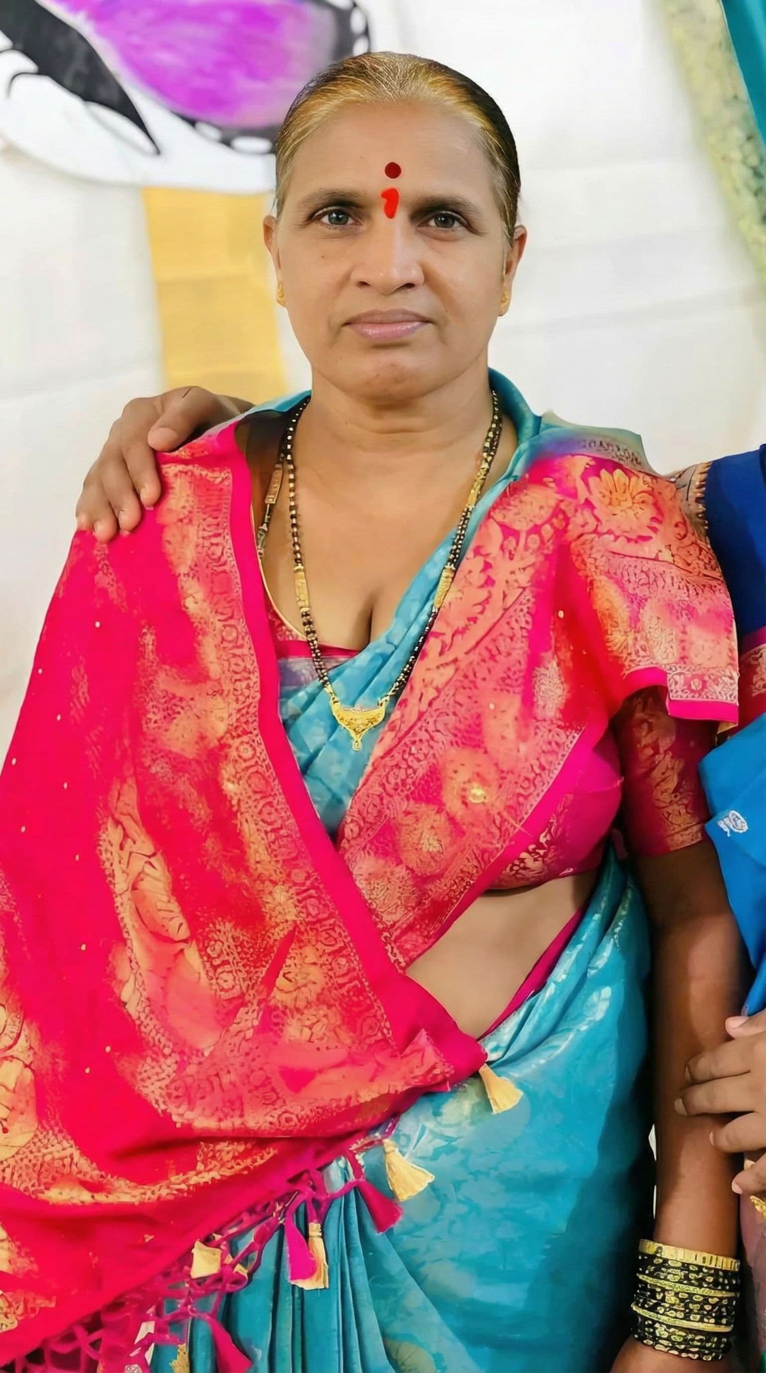 AI generated: Open blaous big boob clevage showing 
