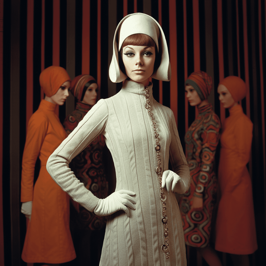AI generated: high fashion, vogue, 1967