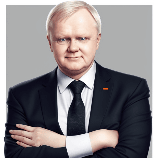 AI generated: Finnish  politician  olli Rehn  with  big boobs. Add  existing  face of Olli Rehn to a big boobs bod...