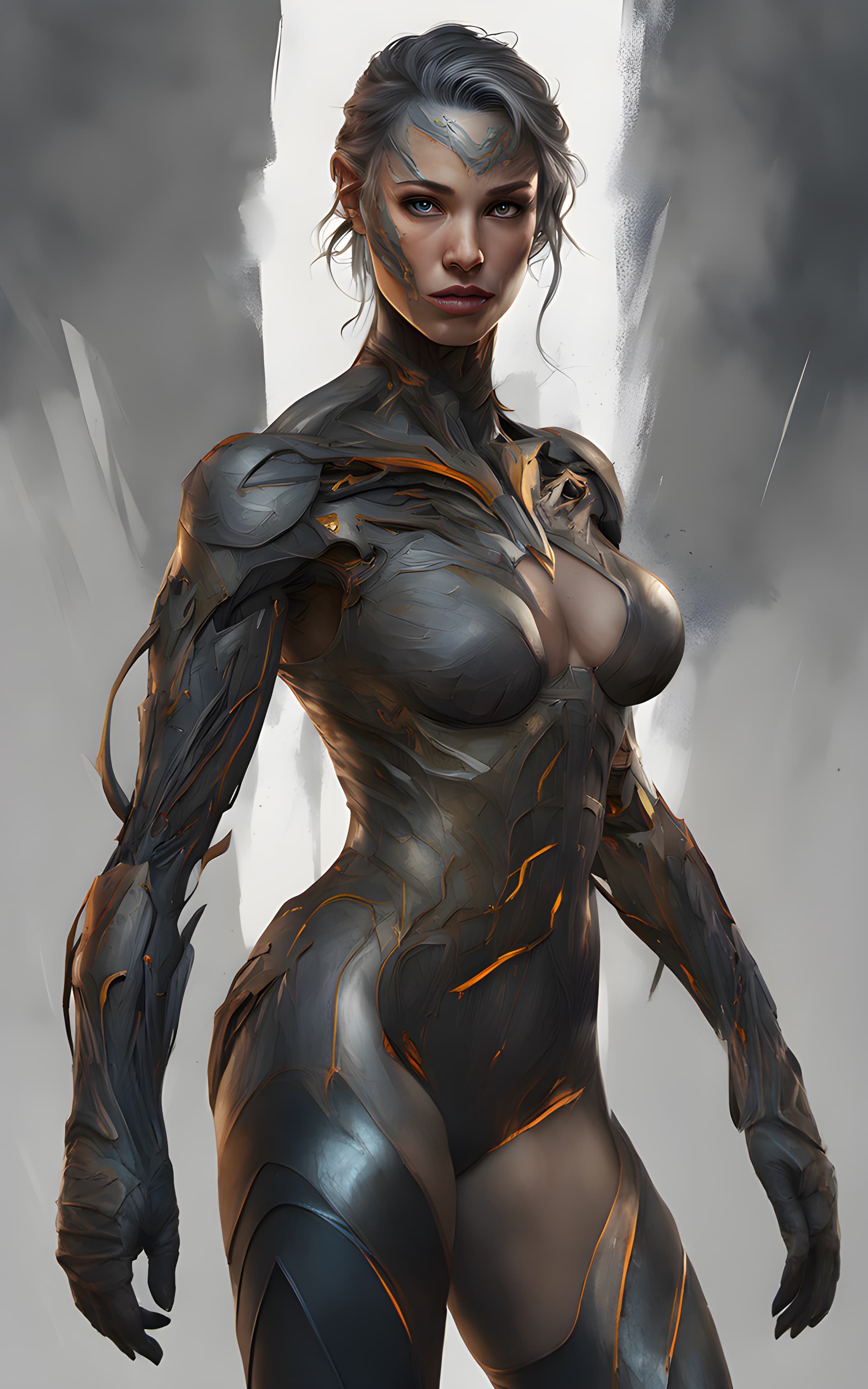 AI generated: Side angle view action pose motion blur,  the Other fantastical, fantasy, UHD, soft glow, divine pro...