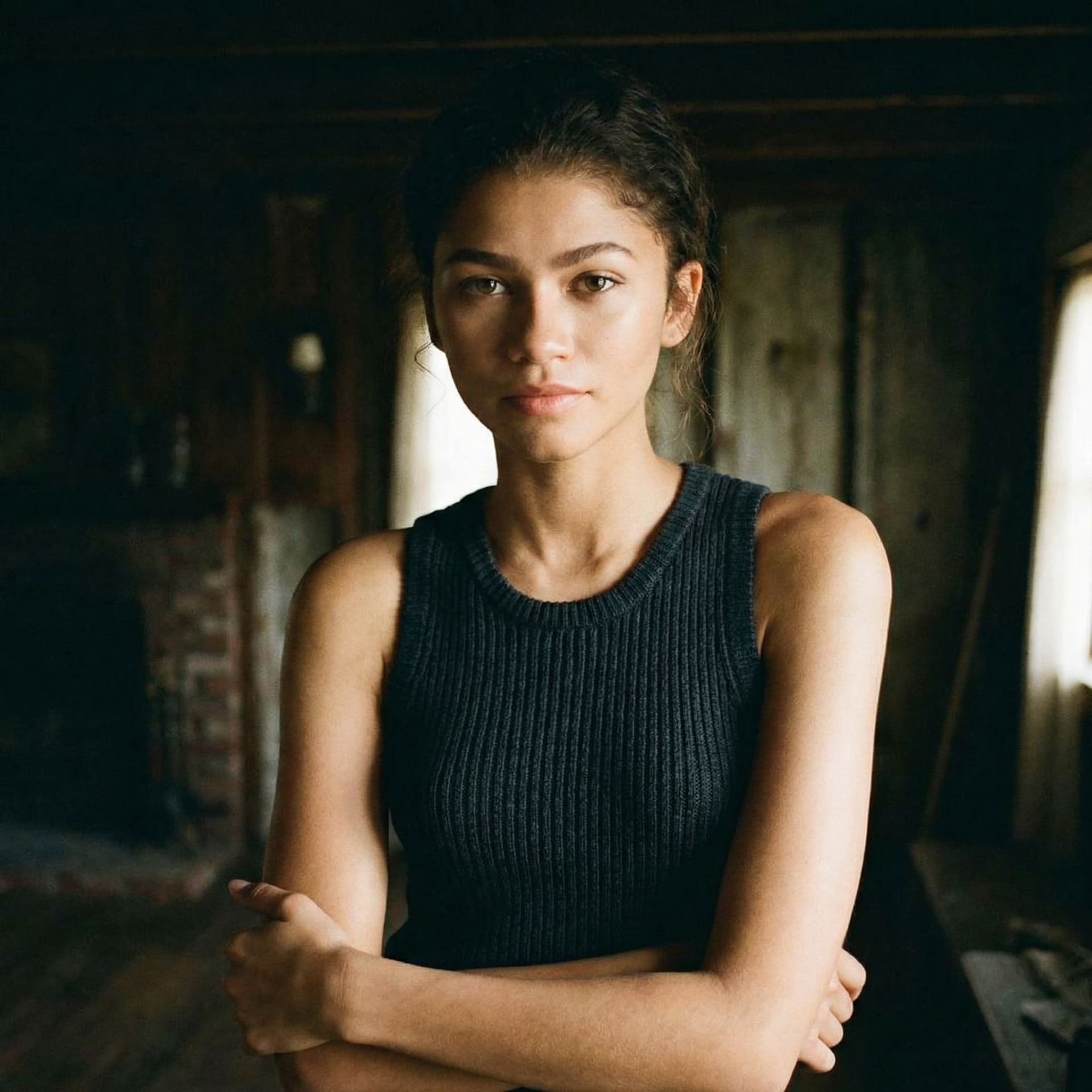 AI generated: Zendaya naked facing me nipples hard 