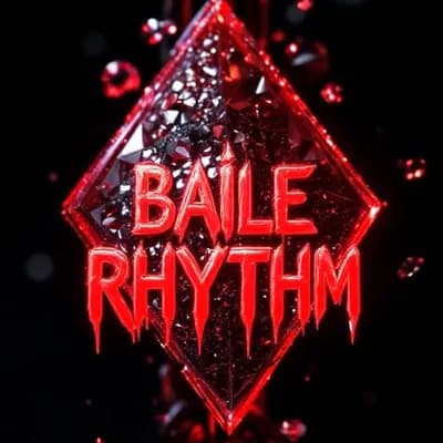 AI generated video: The diamond slowly moving from left to right.
Red particles flying in background