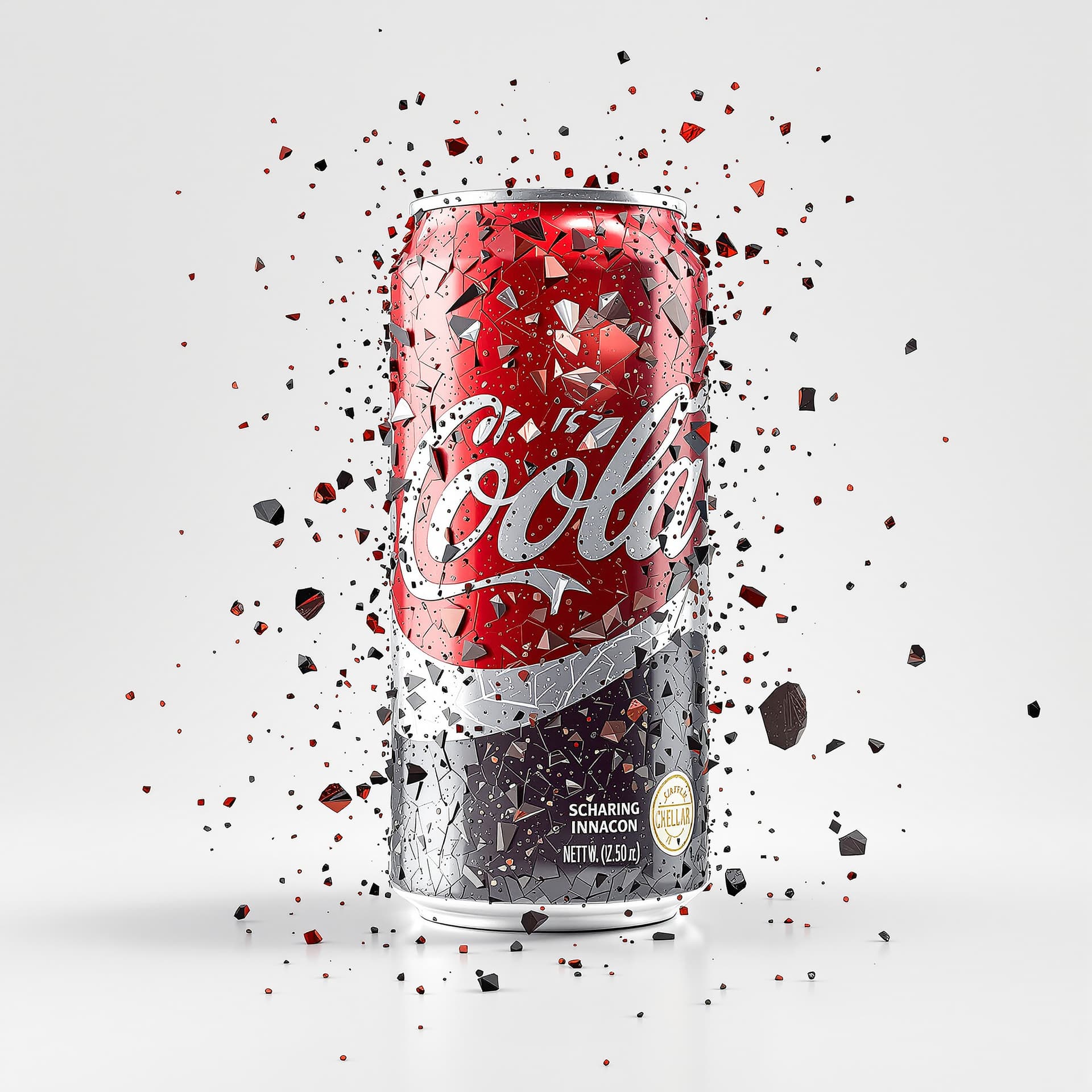 AI generated: crushed cola can