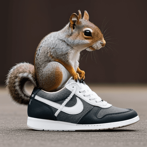 AI generated: I would like a logo squirrel  for sneaker 
