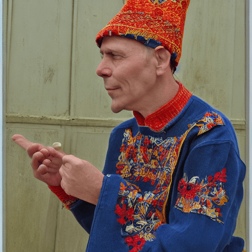 AI generated: Images of a man dressed in Ukrainian national embroidery