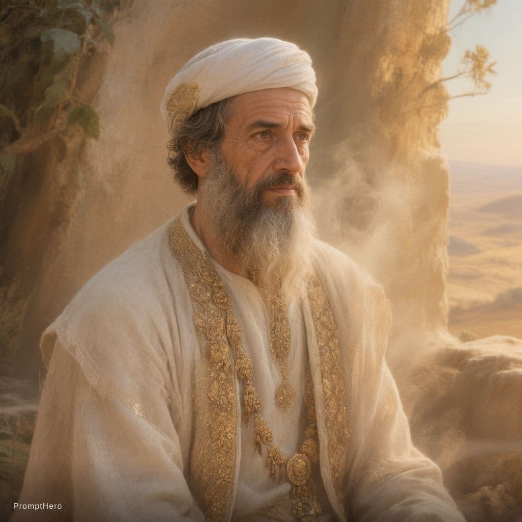 AI generated: حُكي أن عمرو بن العاص دَخل على معاوية وعنده ابنته، فَقال: «من هذه يامعاوية؟» فقال: «تُفاحة القلب وري...