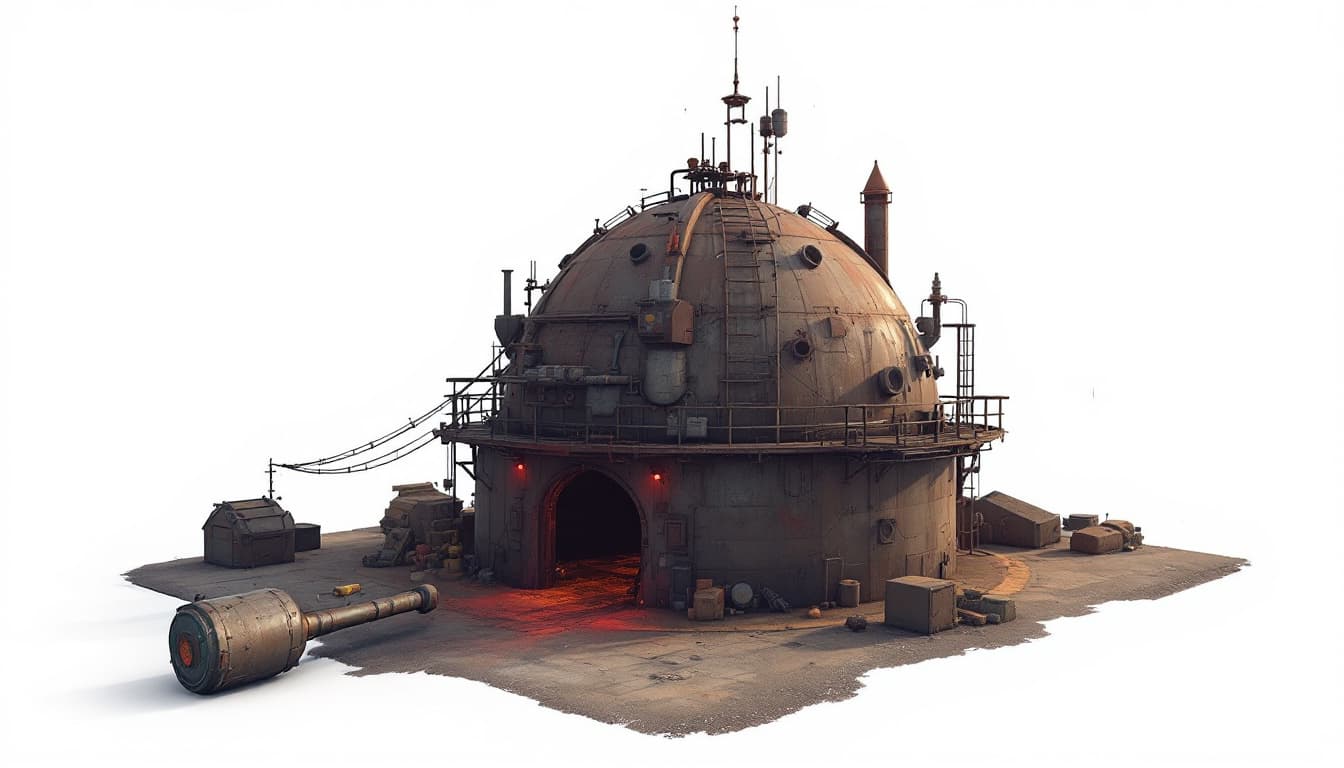 AI generated: Every Rust player knows the paramount importance of the humble building Hammer, Large oil Rig, Dome,...