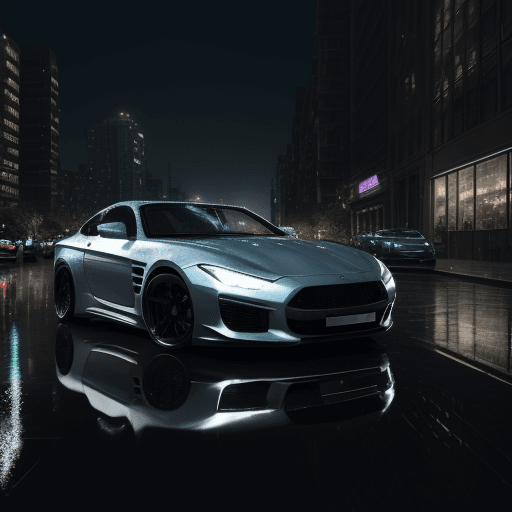 AI generated: hyper realistic with a lot of light in a city in the night with a lot of reflect, add more light fro...