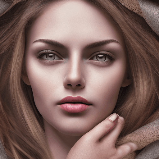 AI generated: cinematic medium closeup of a slim european woman, (hyper detailed skin), closed eyes,