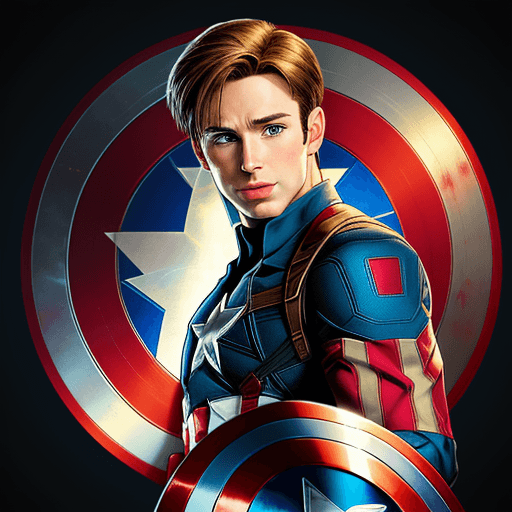 AI generated: Cute marvel hero captain america --v 5.2