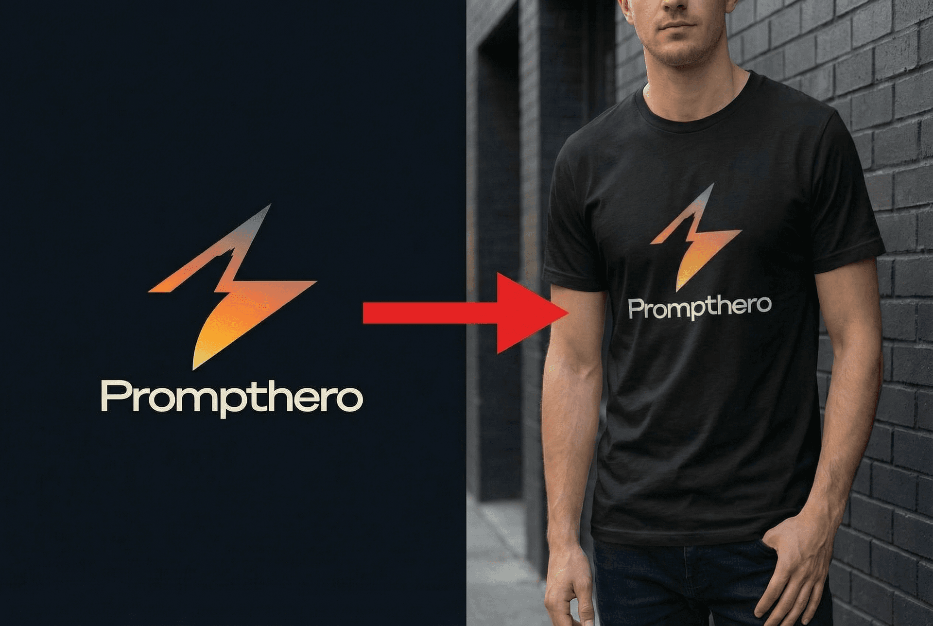 AI places the design on the model