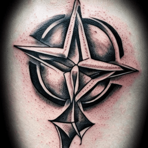 AI generated: tattoo design of mythological symbols of the world