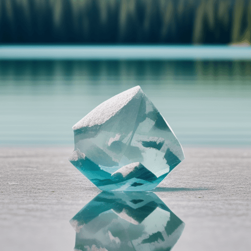 AI generated: lake clear crystal
