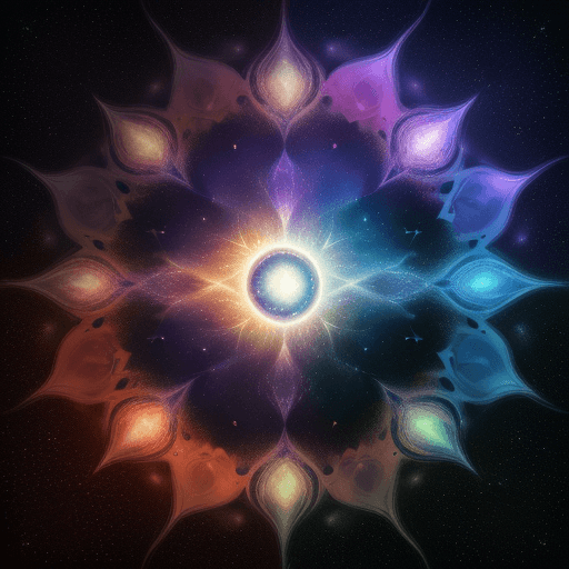 AI generated: Celestial Symphony, Manipulated Cosmic Ballet, Abstract Collisions, Product Cosmos Voyage, Dynamic E...