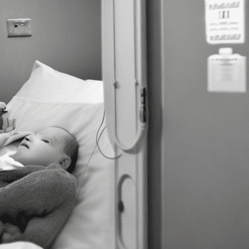 AI generated: pregnant toddler in hospital