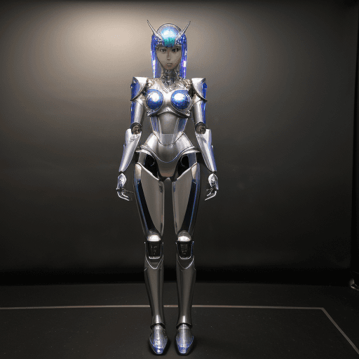 AI generated: The best ever、8K,(((Full Body Esbian)))、(((The shine)))、(((Metallic)))、(((Cyberpunk)))、The cute beau...