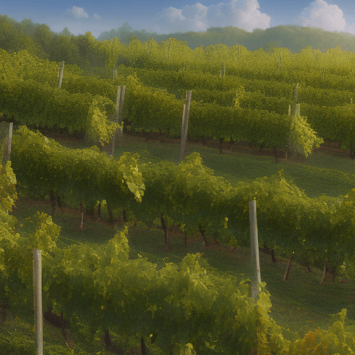 AI generated: A vineyard of grapes where some are fresh and some are rotten, 4k, ultradetailed, zoom-in 