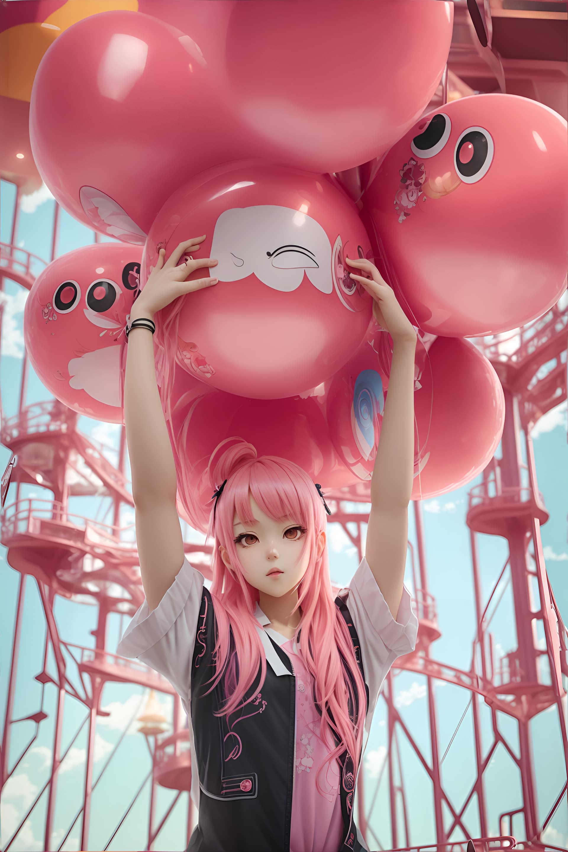 AI generated: (masterpiece, award winning, professional, highly detailed), anime style, 2D style, illustration, fu...