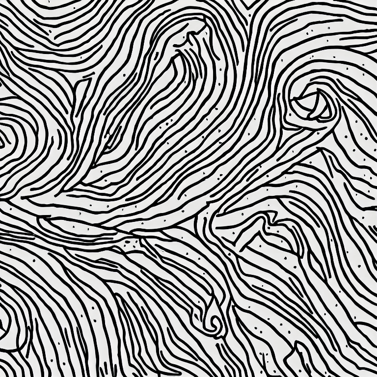 AI generated: Simple outline, Continuous Line Drawing
