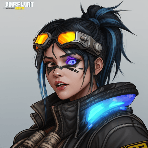 AI generated: Rampart female character from Apex legends,(ultra-detailed:1.6), extremely detailed face, masterpiec...