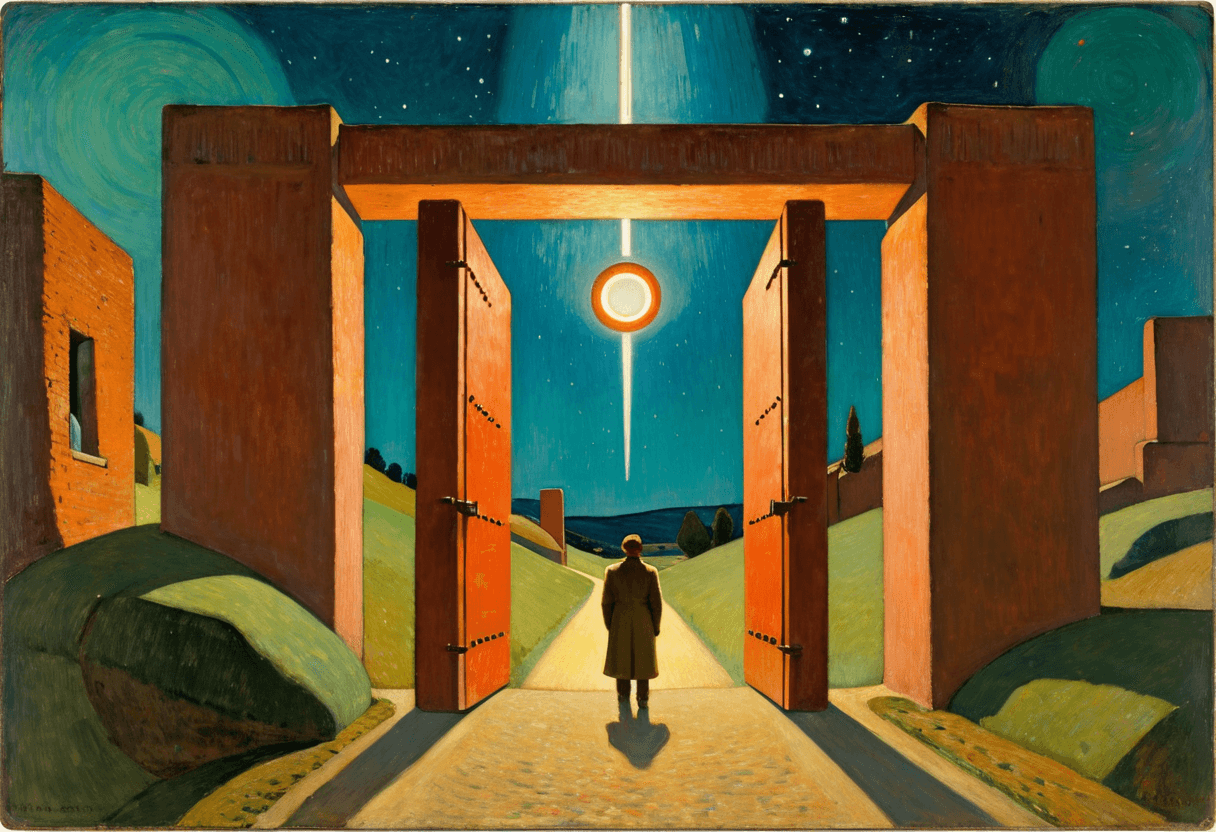 AI generated: The gate to another dimension, futuristic fantastic lighting, masterpiece, high quality of Power", (...