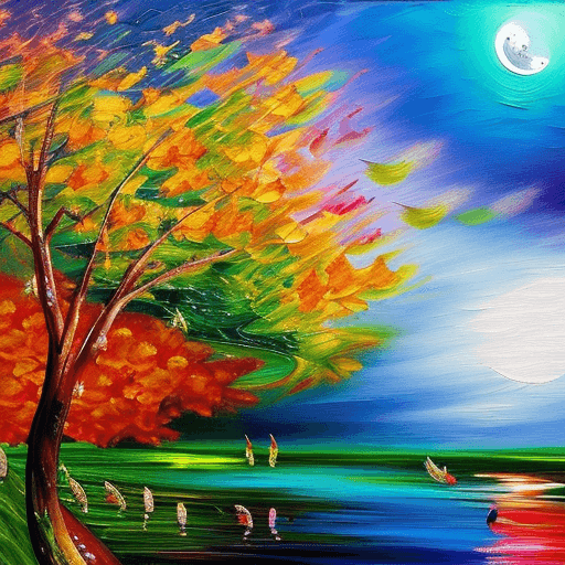 AI generated: enter a digital canvas blending oil paint with surreal resin, pulsating with neon hues and mystical ...