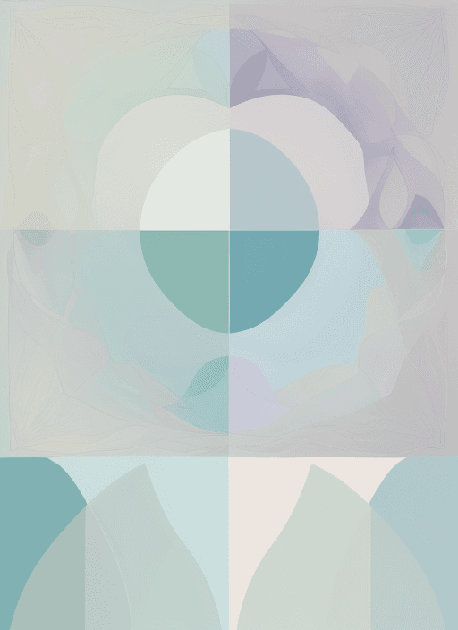 AI generated: Create An Abstract Graphic. Use Soft, Calming Hues Like Pastel Blues, Soft Greens, And Muted Lavende...