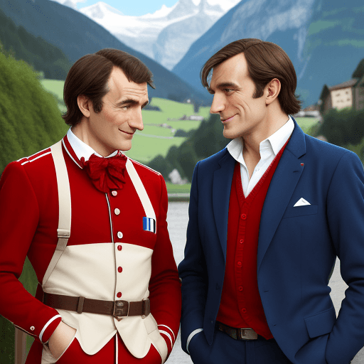 AI generated: swiss man and a french man