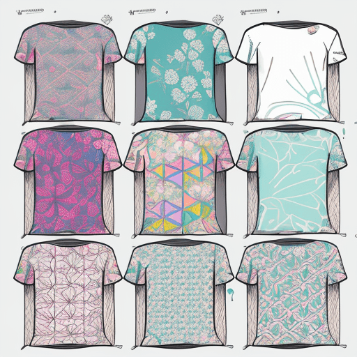 AI generated: T-shirt vector, Scandinavian Textile Patterns, floral, geometric, vibrant shapes, pastel color style...