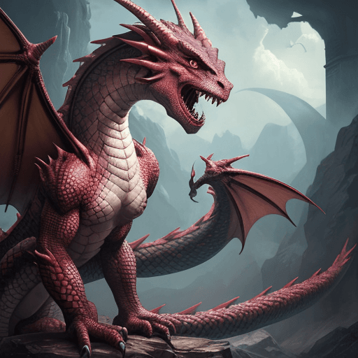 AI generated: Dragon, female,