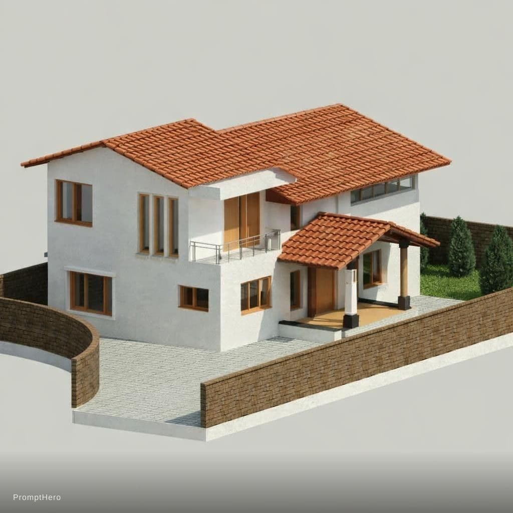 AI generated: DONT CHANGE THE ELEVATION BUT GIVE REALISTIC MANGLORE TILE