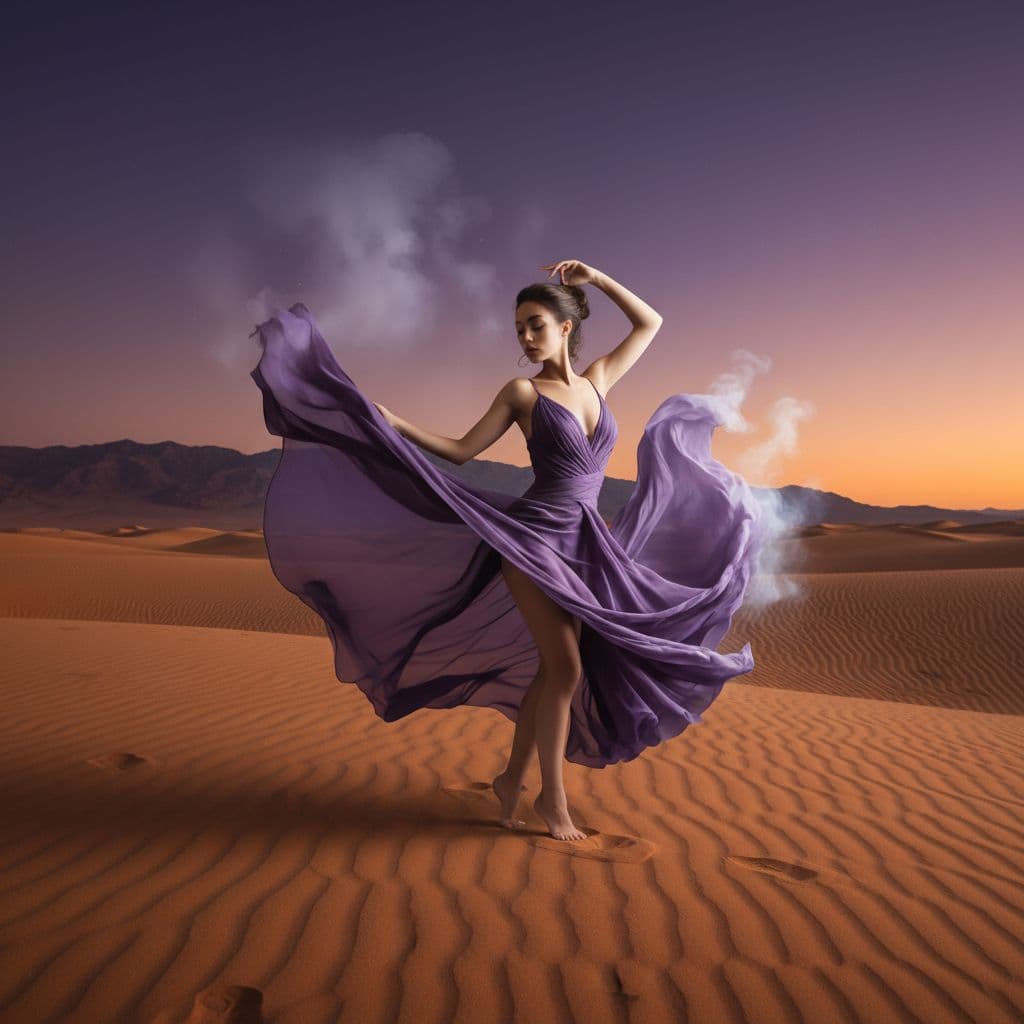 AI generated: danseuse du désert