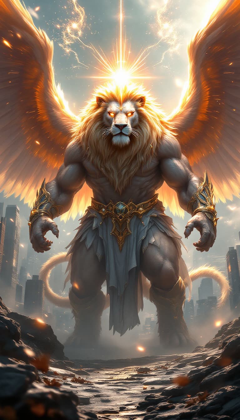 AI generated: "A highly detailed and realistic 3D likeness of A MAJESTIC LION, depicted as an immensely muscular a...