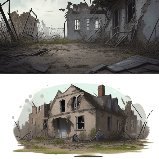 AI generated: Create a story about the adventures of the thin, lopsided, and peculiar cat, with one eye slightly s...