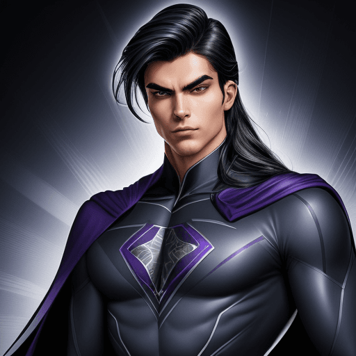 AI generated: A unique superhero with a sleek, modern design. The character has a lean, athletic build and wears a...