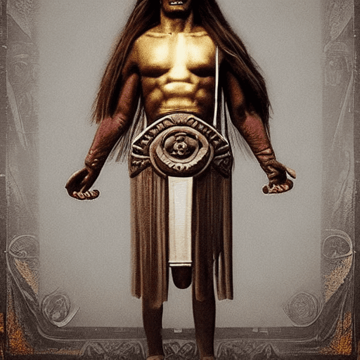 AI generated: "Nos gustaría encargar una imagen del dios Anunnaki Enki con un estilo hiperrealista y futurista. La...