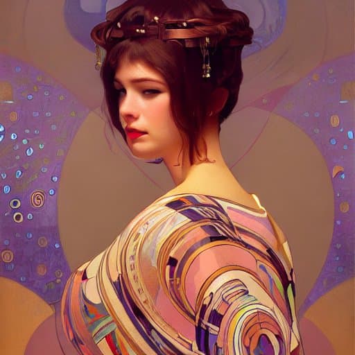 AI generated: modern woman | hyperrealistic | digital painting | trending on artstation | pinup portrait | clean |...