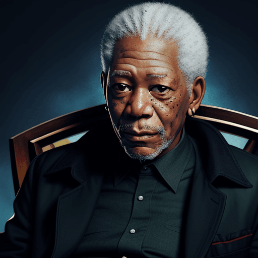 AI generated: morgan freeman as professor x from the x-men 