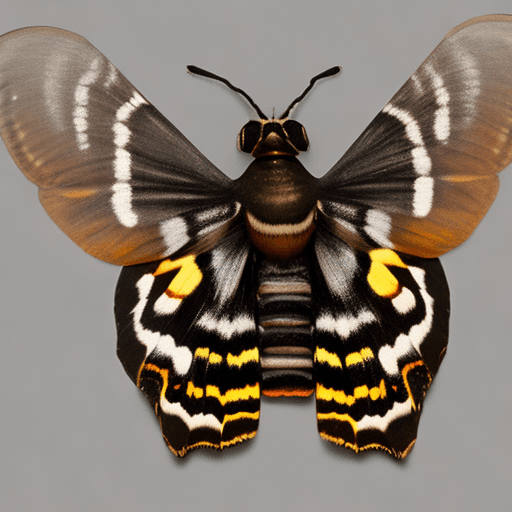 AI generated: Death's-head hawkmoth Acherontia wing, hyperrealistic
