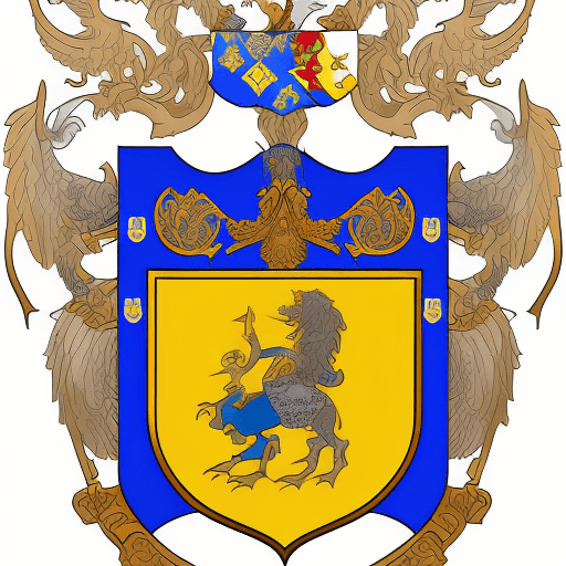 AI generated: Create a unique logo for a bank with a coat of arms. Use symbols, colors and elements that are assoc...