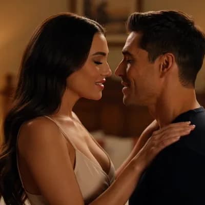 AI generated video: Couple kiss each other tongue to tongue