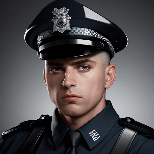 AI generated: police officer screem , 4 k ultra hd 