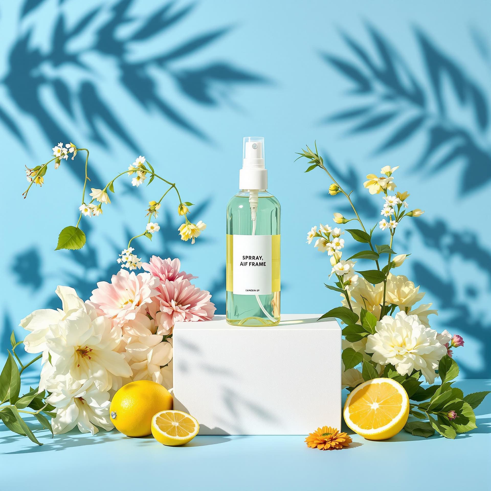 AI generated: The image captures an aesthetically arranged still life setup that is vibrant and visually calming. ...