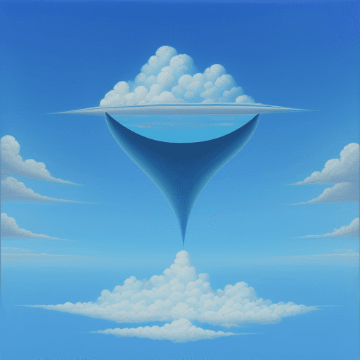 AI generated: a surrealistic painting of free mind. Sky Blue!
