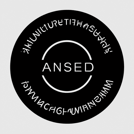 AI generated: circular logo with black font, ANDREA CAMPISI text, minimalist, simple, geometric