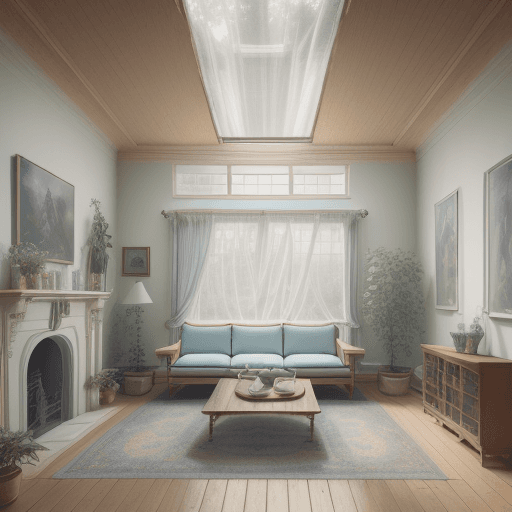 AI generated: High resolution photography interior design, dreamy sunken living room conversation pit, wooden floo...